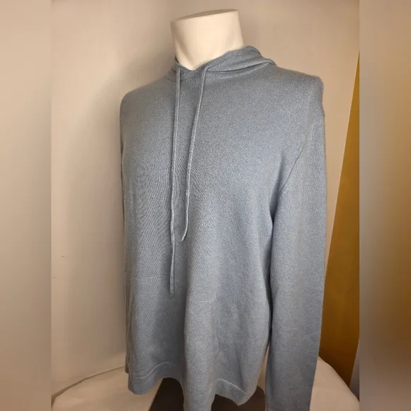 Theory Size M Light Blue 100%Cashmere Hoodie/Sweater